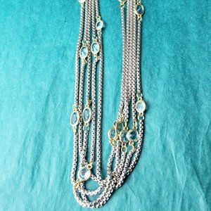 2/15$ silver tone multiple strands necklace